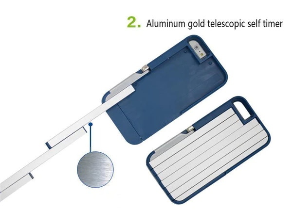 3 i 1 aluminium Selfie Stick-fodral för iPhone