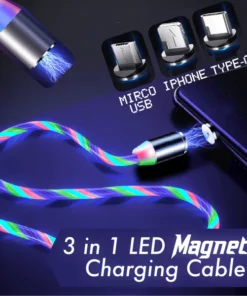 Cable de carga magnético LED 3 en 1