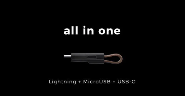 3 in 1 USB Sleutelhanger-kabel