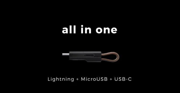 3-ը 1 USB Keychain մալուխ