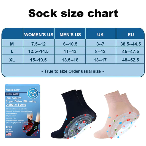 Чорапи за слабеење Angelslim™ IonTechPro Super Detox за дијабетичари