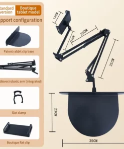Hidden Bedside Phone Tablet Holder Retractable