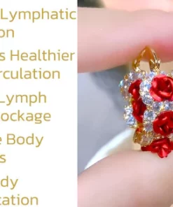 Lymphatische Aktivität Hoop-Rosen-Ohrringe