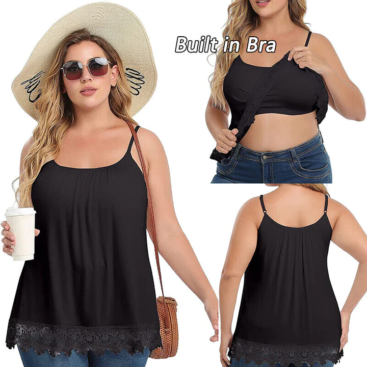 Tank Top with Built in Bra Camisole - Wowelo - Your Smart Online Shop