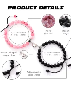 Ricpind LoveLink Harmony Magnetic Connection Bracelets for Couples
