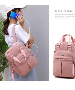 USB Charging Luggage Backpack Natural Waterproof Multi-Pocket