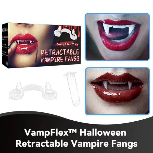 VampFlex™ Halloween αναδιπλούμενοι κυνόδοντες βαμπίρ