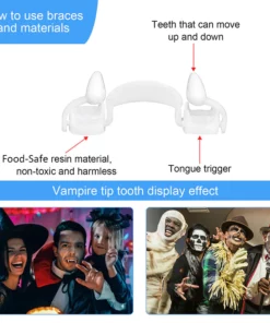 VampFlex™ Halloween Retractable Vampire Fangs