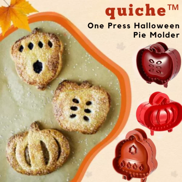 quiche™ One Press Halloween Pie Molder