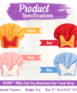 GFOUK™ 3Mins Fast Dry Absorbent Hair Towel Wrap