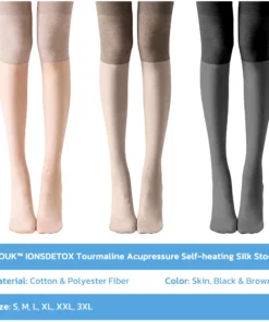 GFOUK™ IONSDETOX Tourmaline Acupressure Self-heating Silk Stocks
