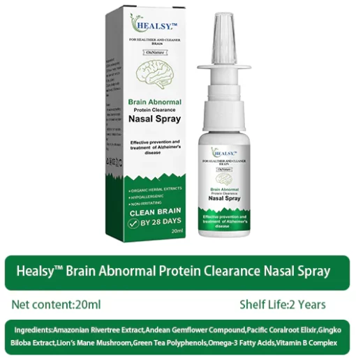 Spray nasal para eliminación de proteínas anormales del cerebro Healsy™