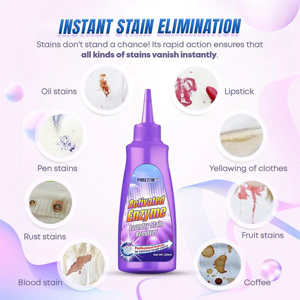 PureZym™ Portable Activated Enzyme Laundry Stain Remover