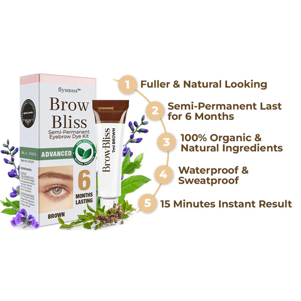flysmus™ BrowBliss Semi-Permanent Eyebrow Tinting Kit - Image 3