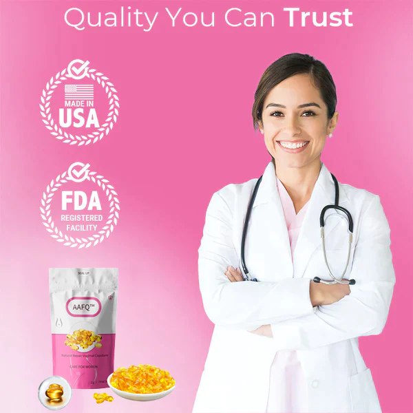 AAFQ® Onmiddellike Jeukverligting & Natuurlike Detox & Verstevigende Herstel & Pienk en Tender Natuurlike Kapsules