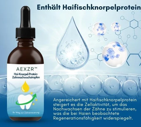 AEXZR™ Hai-Knorpel-Protein-Zahnnachwuchstropfen