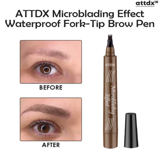 ATTDX Microblading Effect Воданепранікальная ручка для броваў з відэльцам