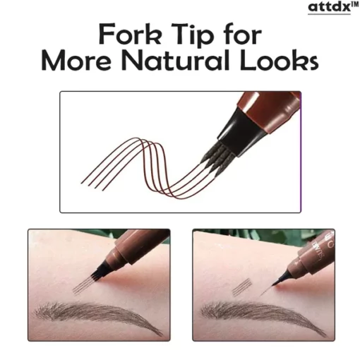 I-ATTDX Microblading Effect Waterproof Fork-Tip Brow Pen