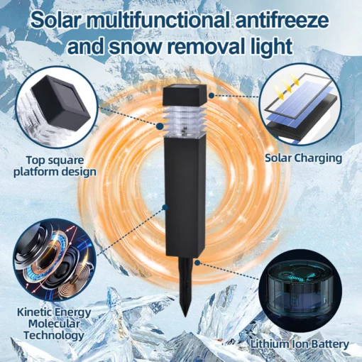 BIKENDA™ Lampes multifonctionnelles de déneigement et de gel à résonance électromagnétique solaire avancée