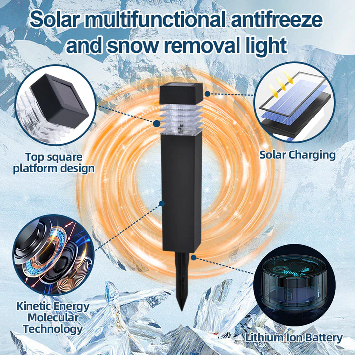 BIKENDA™ Lampade multifunzionali per a risonanza elettromagnetica solare avanzata per a rimozione di ghiaccio è neve