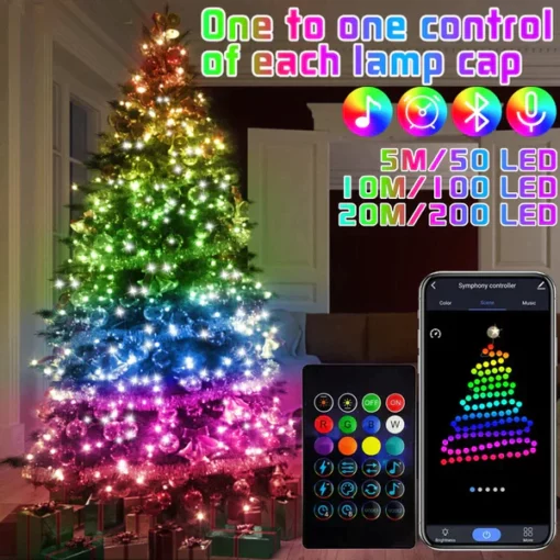 Weihnachtsbaum-RGB-Lichter, intelligente Bluetooth-Steuerung