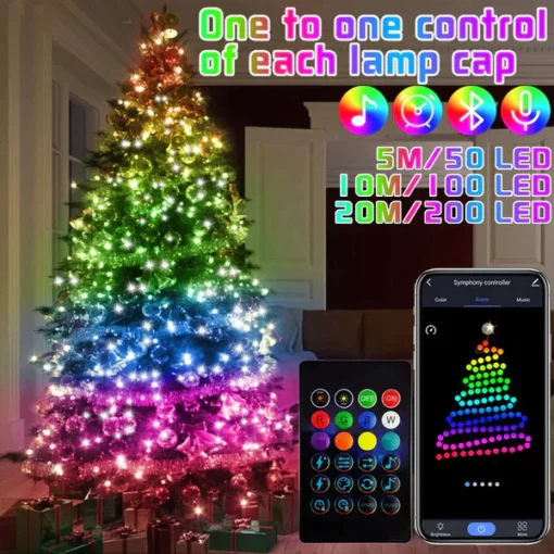 Christmas Tree RGB Lights Smart Bluetooth Control