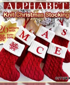 Cithway™ Alphabet Knit Christmas Stocking
