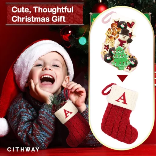 Cithway™ Alphabet Knit Christmas Stocking - Image 2