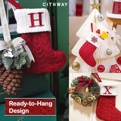 Cithway™ Alphabet Knit Christmas Stocking - Image 3