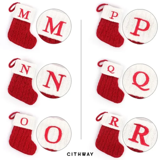 Cithway™ Alphabet Knit Christmas Stocking - Image 7