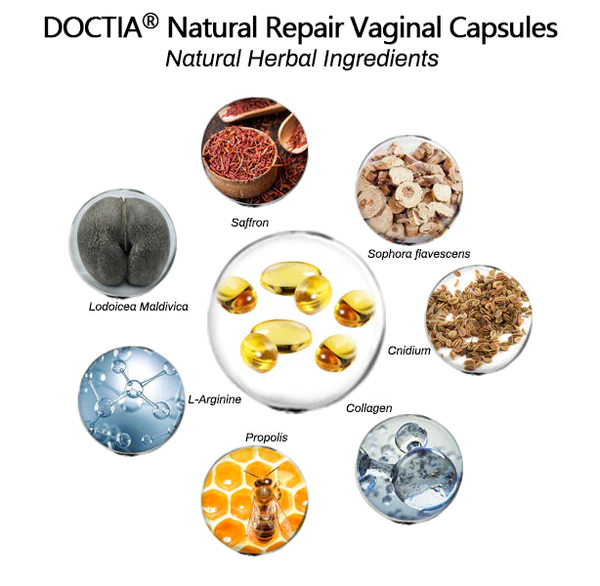 DOCTIA® Instant Itch Relief & Natural Detox & Firming Repair & Pink and Tender Natural Capsules
