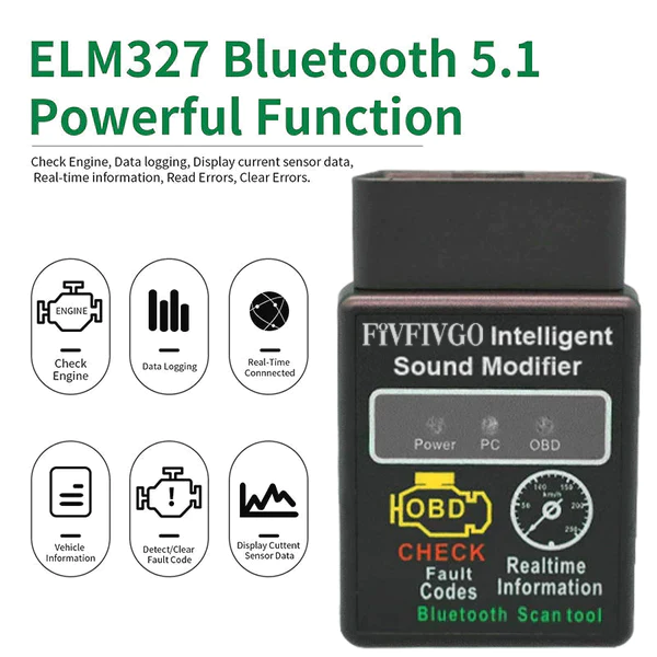 Fivfivgo™ Intelligenter Auto-Sound-Modifizierer en Fehlerdetektor