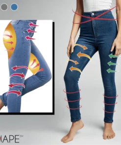 Fivfivgo™ Perfect Curve Shape Thermal Fleece Denim Jeggings