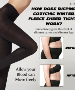 RICPIND CozyChic Winter Fleece Sheer Tights