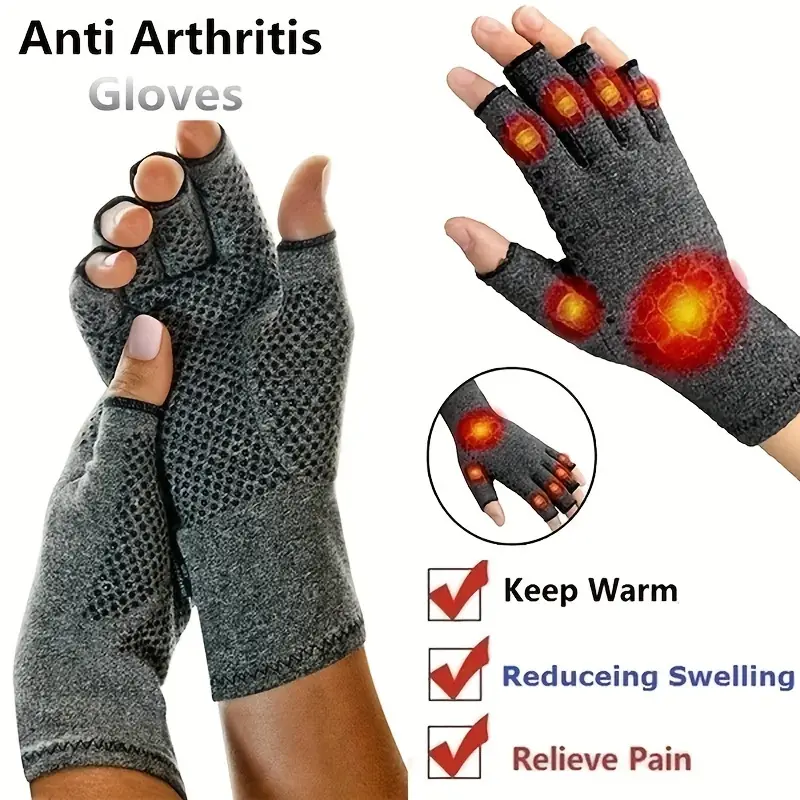RICPIND NerveRelief Carpal Tunnel Anti-Arthritis Compression Fingerless Gloves 