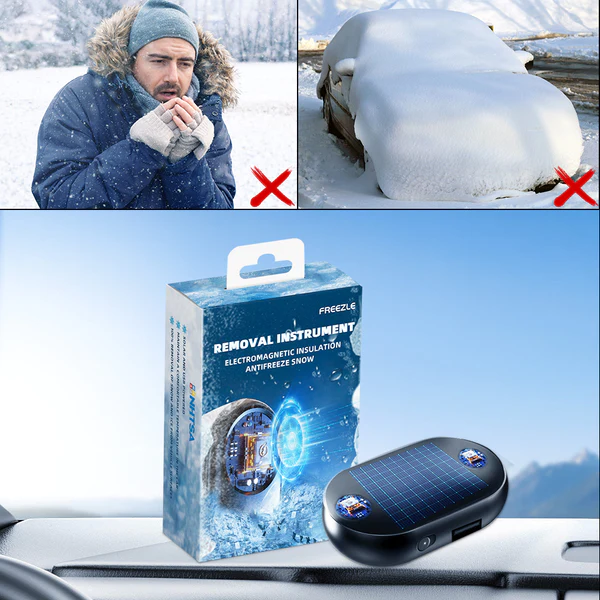 Electromagnetic Molecular Interference Antifreeze Snow Removal Instrument  Ice Snow Removal Deicer Portable for Car Window Glass