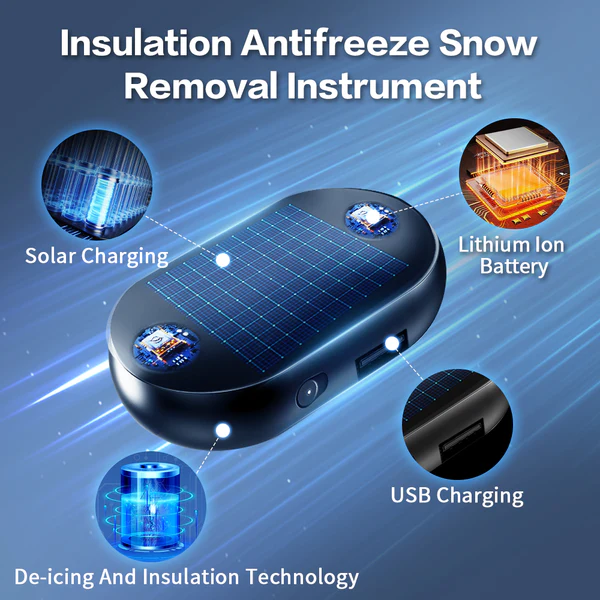 Removal™ Solar Electromagnetic Molecular Interference Freeze and Snow Remover - Rechargeable