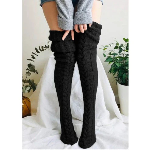 Женски плетени топли чорапи за нозе