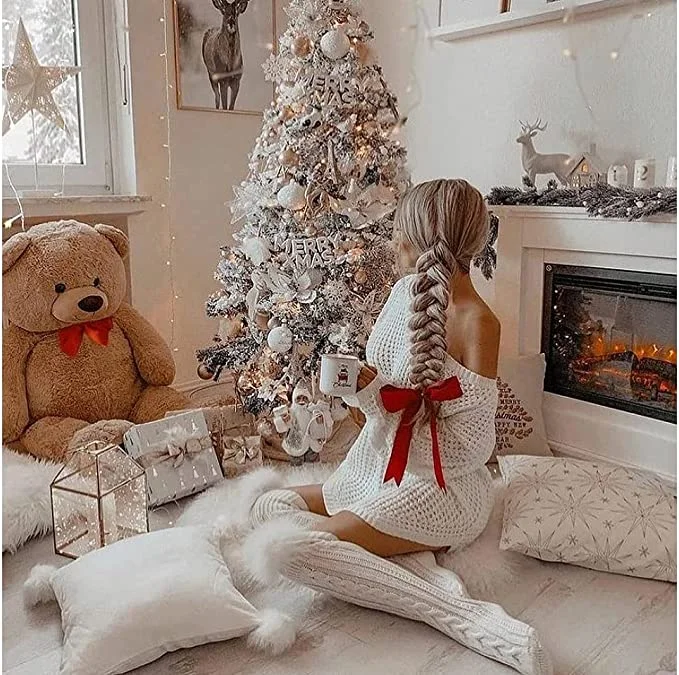 Women's knitted warm leg socks