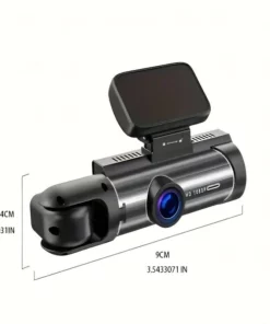 Цртеж камера со широк поглед од 170° со двоен објектив 1080p, широка покриеност од 170°, Г-сензор, ноќно гледање и јамка Tech-tiktok
