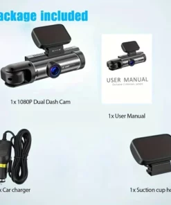 170° Wide View Dash Cam with 1080p Dual Lens, Wide 170° Coverage, G-Sensor, Night Vision & Loop Tech-tiktok