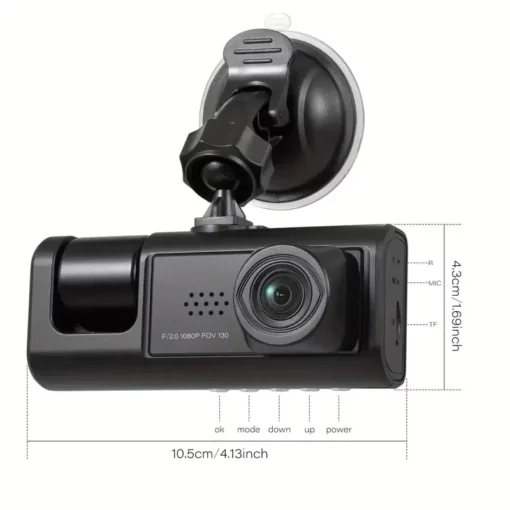 3-lens ultra-high-definition driving recorder with built-in WIFI and GPS