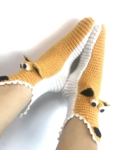 3D Knit Crocodile Socks