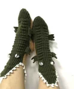 3D Knit Crocodile sọks