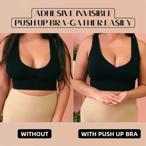 ADHESIVE BRA BACKLESS STRAPLESS REUSABLE STICKY INVISIBLE PUSH UP BRA