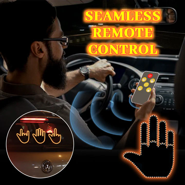 Middle Finger Car Light,Middle Finger Gesture Light with Remote