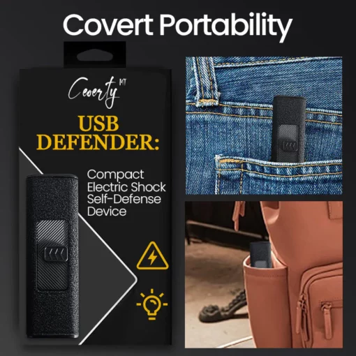 Ceoerty™ USB Defender: dispositivo compacto de autodefesa contra choque elétrico