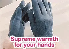 Cithway™ Cute Fluffy Cuffs Women Suede Gloves
