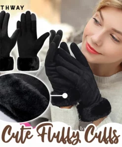 Cithway™ Cute Fluffy Cuffs Women Suede Gloves
