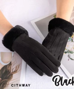 Cithway™ Cute Fluffy Cuffs Women Suede Gloves